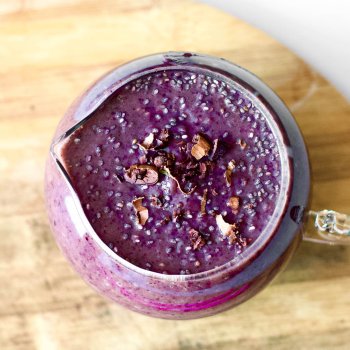 One serving of Purple Rain Smoothie.