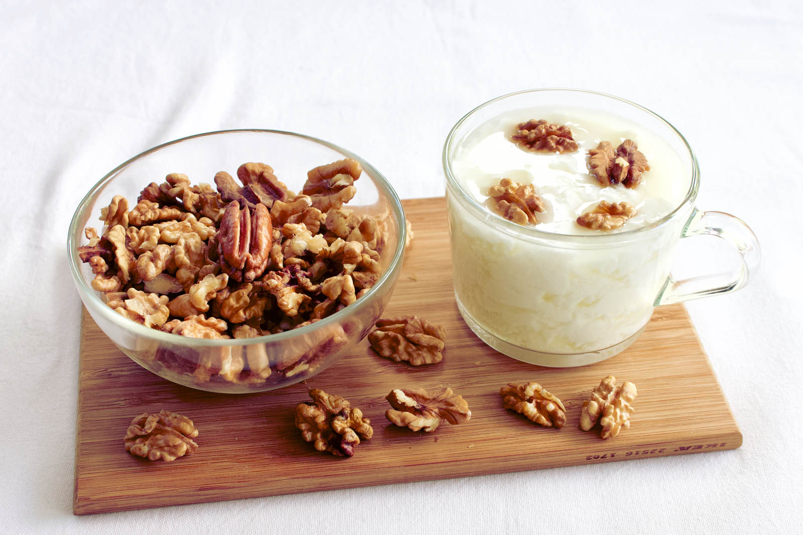 Big cup with Homemade Yogurt served with a miix of Walnuts and Pecans