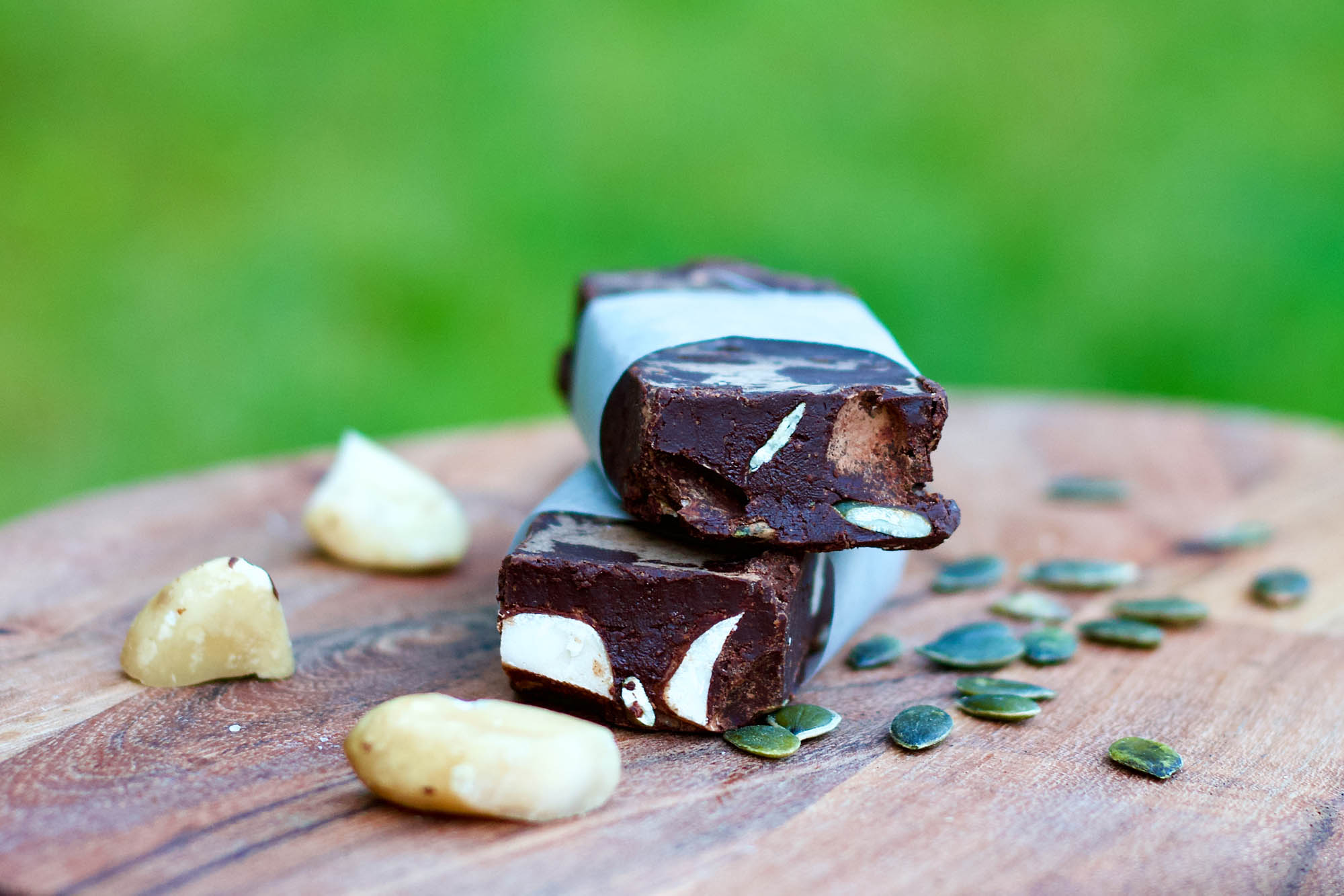 Dark Chocolate with Brazil Nuts and Pumpkin Seeds