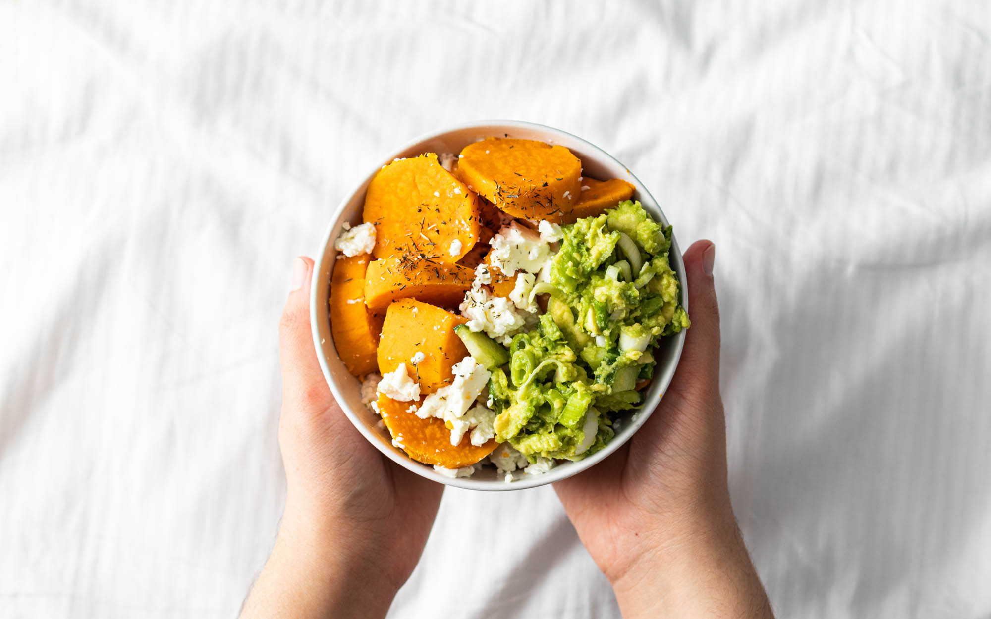 Sweet Potatoes and Guacamole Bowl