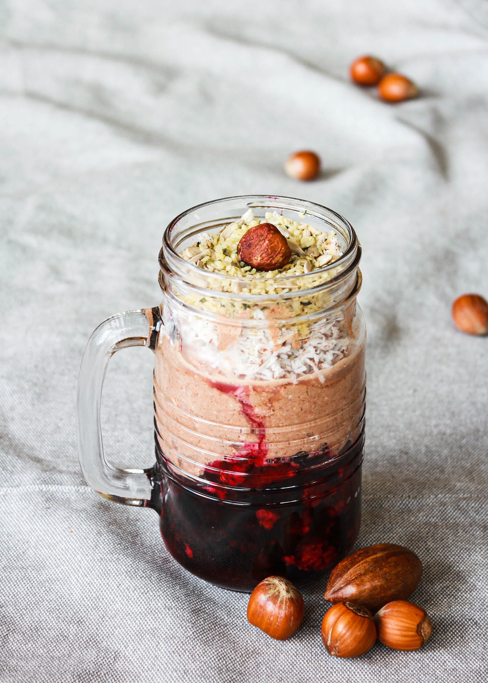Mug with 3-Layer Raw Vegan Winter Dessert