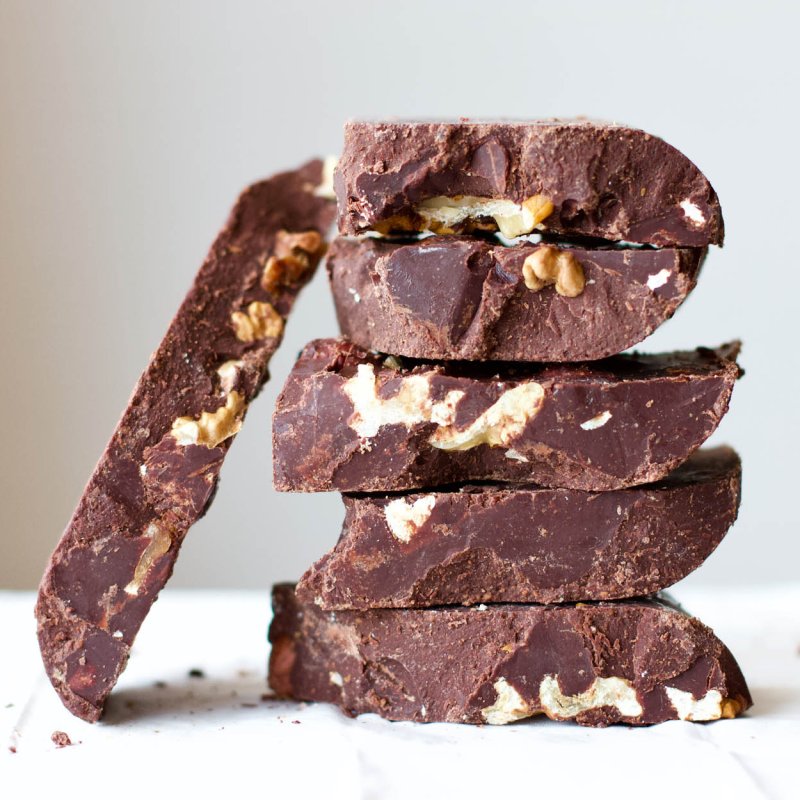 Homemade Dark Chocolate with Walnuts Refresh My Health