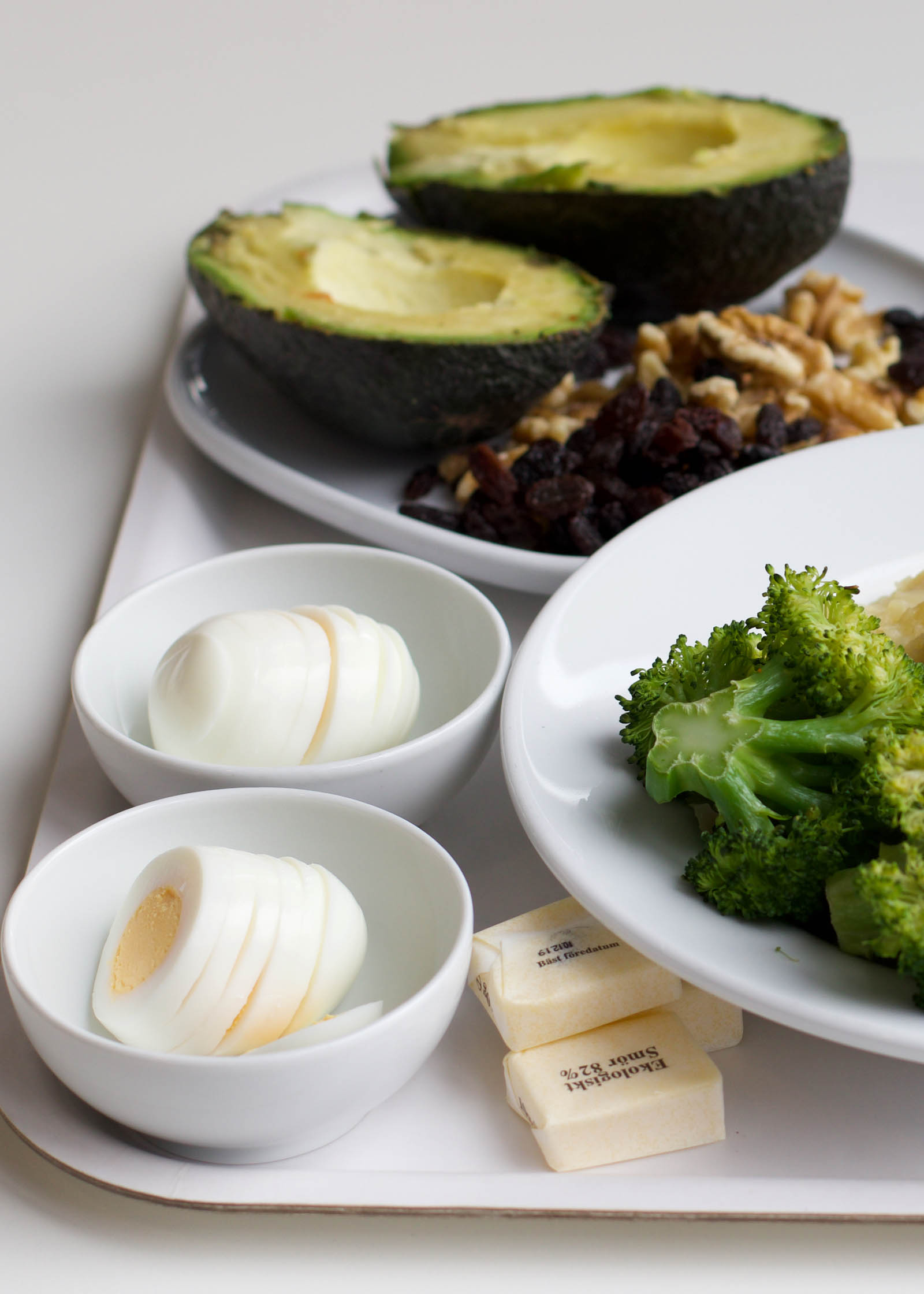 Close-up shot of IKEA Vegetarian Menu Upgraded on a white table