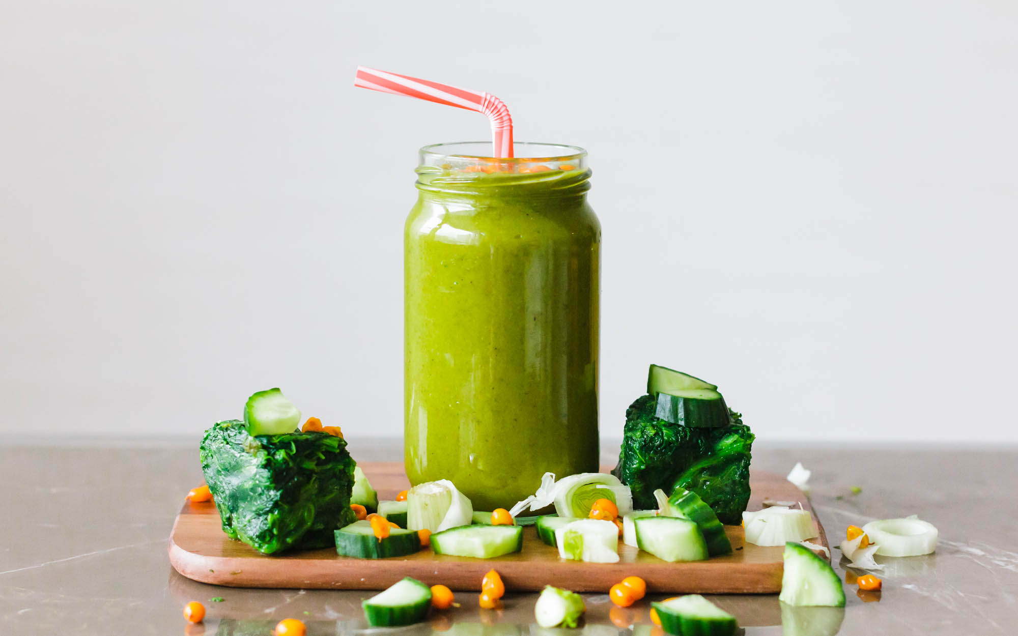 Spinach and Cauliflower Veggie-Packed Green Smoothie