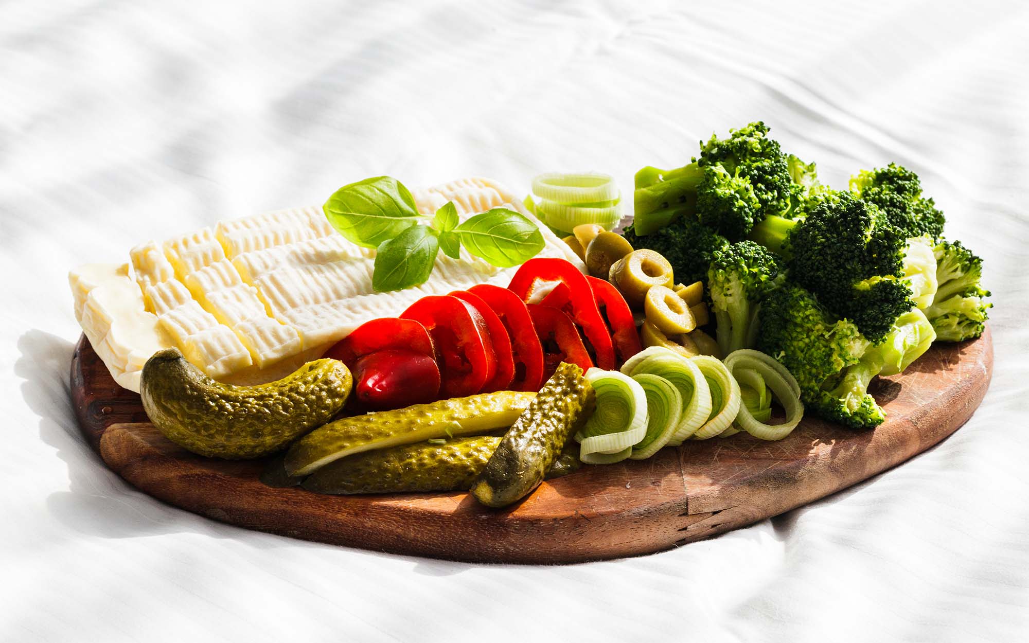 Vegetarian French Platter: La Brique and Vegetables